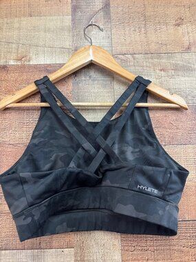 Hylete Camo Sports Bra Hi Impact Large